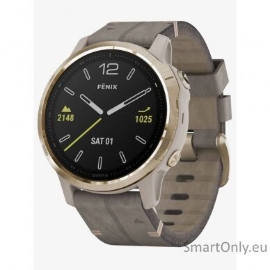 Garmin Fenix 6X Sapphire Išmanusis laikrodis, Gold/Beige