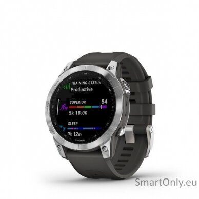 Garmin Fenix 7, Silver w/Graphite Band, EMEA/AUS/AFR/S.AM