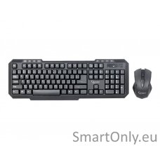 Gembird Desktop Set KBS-WM-02 Keyboard and Mouse Set Wireless Mouse included US US Numeric keypad 450 g USB Black Wireless connection