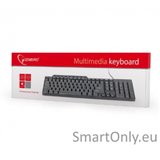 Gembird KB-UM-104 Compact multimedia keyboard Multimedia Wired US 420 g USB Black