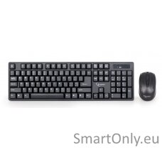 Gembird Keyboard and mouse KBS-W-01  Keyboard and Mouse Set Wireless Mouse included Batteries included US Numeric keypad 390 g Black