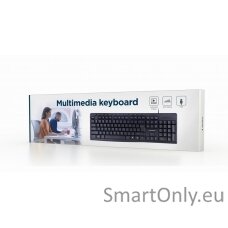 Gembird Multimedia Keyboard KB-UM-107	 Multimedia Wired US Black