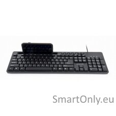 Gembird Multimedia keyboard with phone stand KB-UM-108	 Multimedia Wired US Black