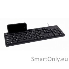 Gembird Multimedia keyboard with phone stand KB-UM-108	 Multimedia Wired US Black