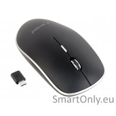 Gembird MUSW-4BSC-01 Silent wireless optical mouse, black, Type-C receiver