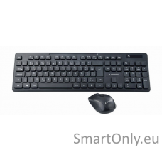 Gembird Wireless desktop set KBS-WCH-03 Keyboard and Mouse Set  Wireless Mouse included US Wireless connection Black US 380 g