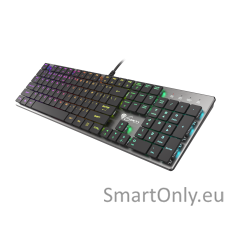 GENESIS THOR 420 Gaming Keyboard, US Layout, Wired, Silver Genesis THOR 420 Gaming keyboard RGB LED light US Wired 1.65 m