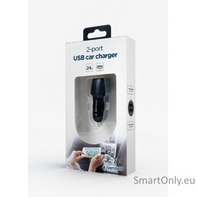 Gembird 2-port USB car charger TA-U2C48A-CAR-01 Black 4