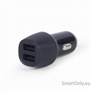 Gembird 2-port USB car charger TA-U2C48A-CAR-01 Black