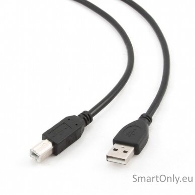 Gembird Cable USB2 AM-BM 1 m, Black, USB B, USB A 3