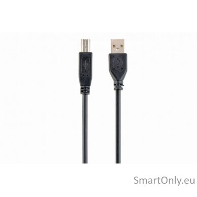 Gembird Cable USB2 AM-BM 1 m, Black, USB B, USB A 4