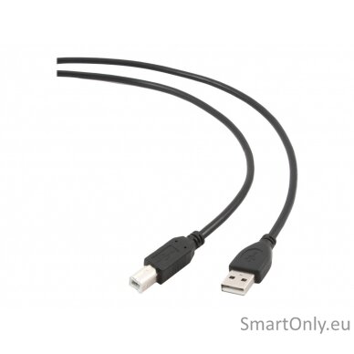 Gembird Cable USB2 AM-BM 1 m, Black, USB B, USB A 6