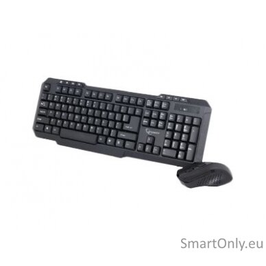 Gembird Desktop Set KBS-WM-02 Keyboard and Mouse Set Wireless Mouse included US US Numeric keypad 450 g USB Black Wireless connection 2