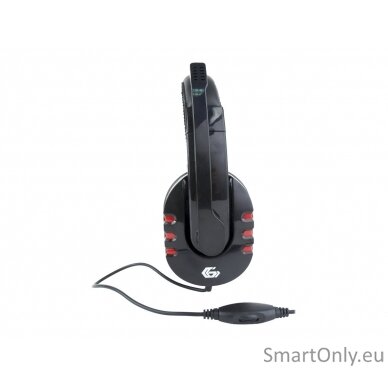 Gembird Glossy Black, Gaming headset with volume control, Built-in microphone, 3.5 mm 7