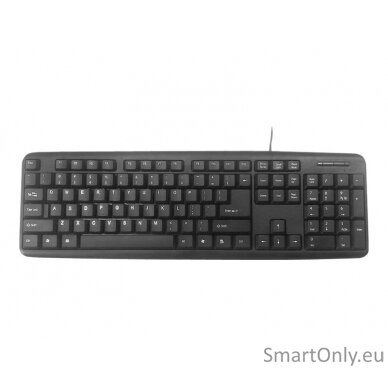 Gembird KB-U-103-RU Standard Wired Full size 104-keys standard keyboard EN/RU 1.4 m Black 424 g 1