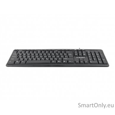 Gembird KB-U-103-RU Standard Wired Full size 104-keys standard keyboard EN/RU 1.4 m Black 424 g 4