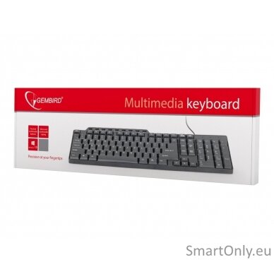 Gembird KB-UM-104 Compact multimedia keyboard Multimedia Wired US 420 g USB Black 5