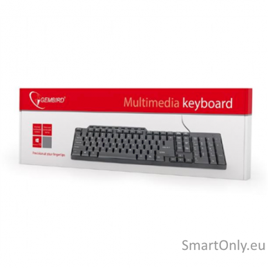 Gembird KB-UM-104 Compact multimedia keyboard Multimedia Wired US 420 g USB Black