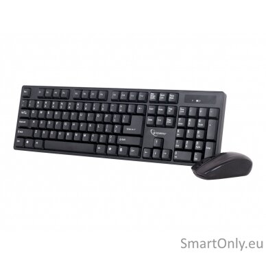 Gembird Keyboard and mouse KBS-W-01  Keyboard and Mouse Set Wireless Mouse included Batteries included US Numeric keypad 390 g Black 2