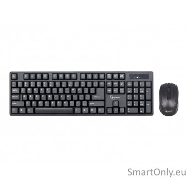 Gembird Keyboard and mouse KBS-W-01  Keyboard and Mouse Set Wireless Mouse included Batteries included US Numeric keypad 390 g Black 4