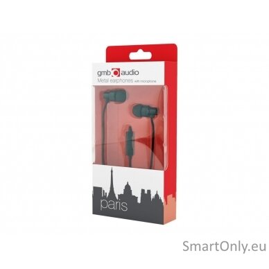 Gembird | Metal earphones with microphone "Paris" | Built-in microphone | 3.5 mm | Black 5