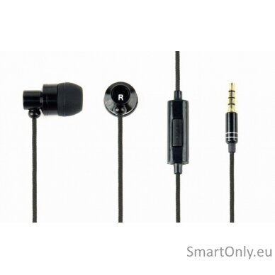 Gembird | Metal earphones with microphone "Paris" | Built-in microphone | 3.5 mm | Black