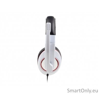 Gembird MHS-001-GW Stereo headset 3.5 mm, Glossy white, Built-in microphone 7