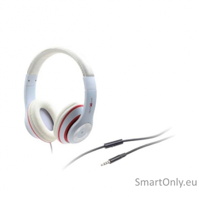 Gembird MHS-LAX-W Stereo headset "Los Angeles" Wired, On-Ear, Microphone, White, 3.5 mm, White 2