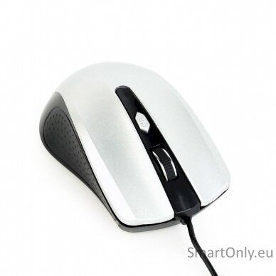 Gembird Mouse  MUS-4B-01-BS Standard Black/ silver USB