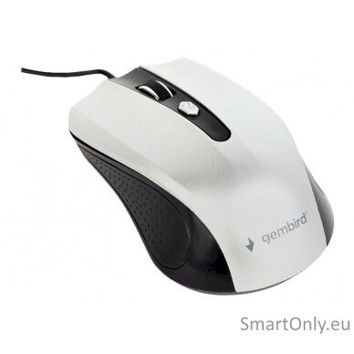 Gembird Mouse  MUS-4B-01-BS Standard Black/ silver USB 3