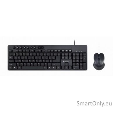 Gembird Multimedia desktop set KBS-UM-04	 Keyboard and Mouse Set Wired Mouse included US Black 3