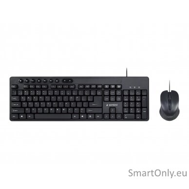 Gembird Multimedia desktop set KBS-UM-04	 Keyboard and Mouse Set Wired Mouse included US Black 4