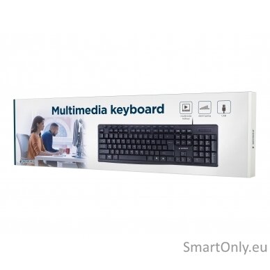 Gembird Multimedia Keyboard KB-UM-107	 Multimedia Wired US Black 3