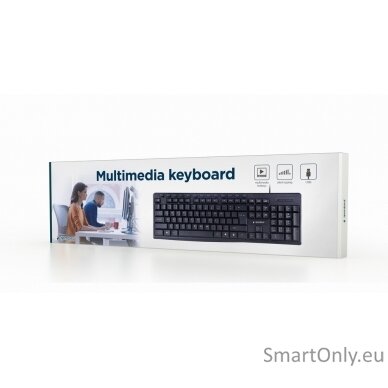 Gembird Multimedia Keyboard KB-UM-107	 Multimedia Wired US Black