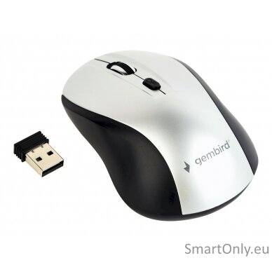 Gembird MUSW-4B-02-BS  Wireless optical mouse, black/silver Gembird 2