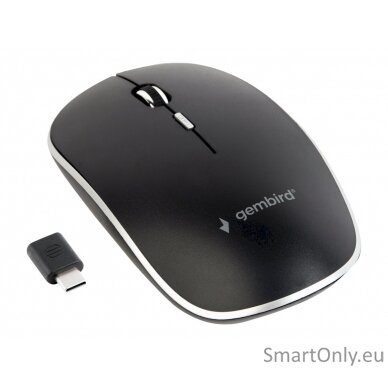 Gembird MUSW-4BSC-01 Silent wireless optical mouse, black, Type-C receiver 2