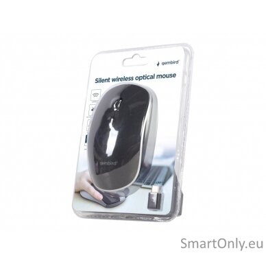 Gembird MUSW-4BSC-01 Silent wireless optical mouse, black, Type-C receiver 3