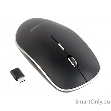 Gembird MUSW-4BSC-01 Silent wireless optical mouse, black, Type-C receiver 1