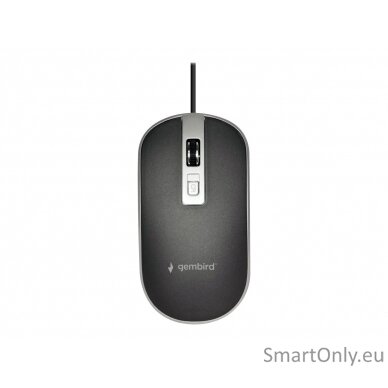 Gembird Optical USB mouse MUS-4B-06-BS Optical mouse Black/Silver 4