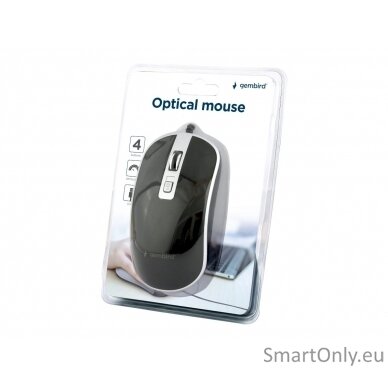 Gembird Optical USB mouse MUS-4B-06-BS Optical mouse Black/Silver 6