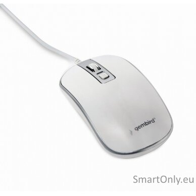 Gembird Optical USB mouse MUS-4B-06-WS Optical mouse White/Silver