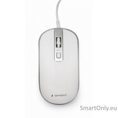 Gembird Optical USB mouse MUS-4B-06-WS Optical mouse White/Silver 1