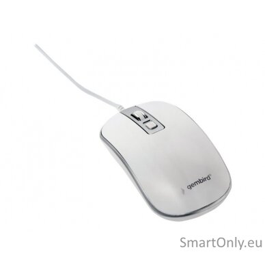 Gembird Optical USB mouse MUS-4B-06-WS Optical mouse White/Silver 3