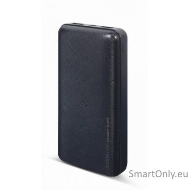 Gembird Power Bank PB20-02 20000 mAh, Black, 12 W 1