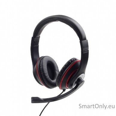 Gembird | Stereo headset | MHS-03-BKRD | On-Ear | Built-in microphone | 3.5 mm 1