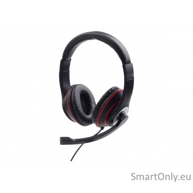 Gembird | Stereo headset | MHS-03-BKRD | On-Ear | Built-in microphone | 3.5 mm 2