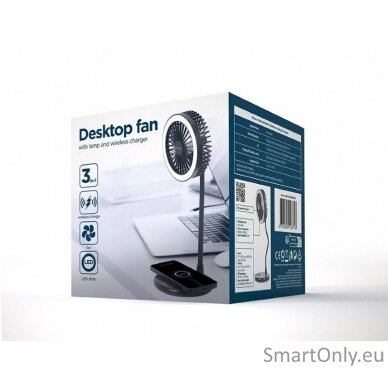 Gembird TA-WPC10-LEDFAN-01 Desktop fan with lamp and wireless charger Gembird 3