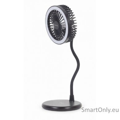 Gembird TA-WPC10-LEDFAN-01 Desktop fan with lamp and wireless charger Gembird