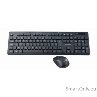 Gembird Wireless desktop set KBS-WCH-03 Keyboard and Mouse Set  Wireless Mouse included US Wireless connection Black US 380 g