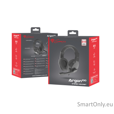 GENESIS ARGON 100 Gaming Headset, On-Ear, Wired, Microphone, Black 4